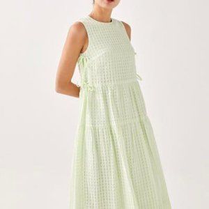 Love, Bonito Fleuro Gingham Mint Midi Dress